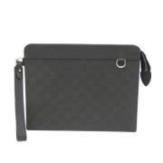 Pre-owned Canvas clutches Louis Vuitton Vintage , Black , Heren