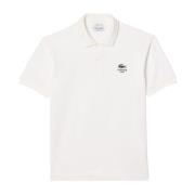 Witte textiel heren polo shirt Lacoste , White , Heren