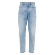 Katoenen Jeans met Zakken Brunello Cucinelli , Blue , Heren