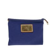 Pre-owned Cotton louis-vuitton-bags Louis Vuitton Vintage , Blue , Dam...