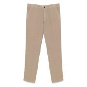 Linnen broek met zij- en achterzakken Corneliani , Beige , Heren