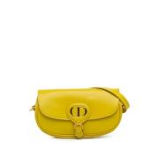 Pre-owned Leather shoulder-bags Dior Vintage , Yellow , Dames