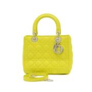 Pre-owned Leather dior-bags Dior Vintage , Yellow , Dames