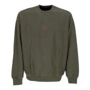 Groene Crewneck Fleece Kinderen Sweatshirt HUF , Green , Heren