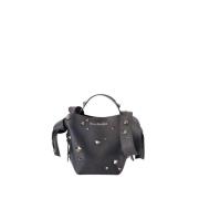 Zwarte Leren Mini Crossbody Tas Acne Studios , Black , Dames