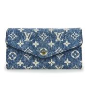 Pre-owned Canvas wallets Louis Vuitton Vintage , Blue , Dames