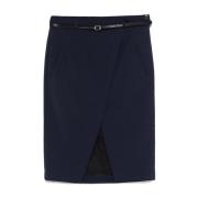 Navy Blue Rok met Zakken Patrizia Pepe , Blue , Dames