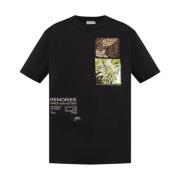 Grafische Print Zwarte T-shirts en Polos Dries Van Noten , Black , Her...