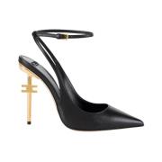 Enkelband leren pumps Elisabetta Franchi , Black , Dames