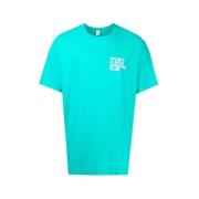 Gedrukt Katoenen Statement T-shirt Turquoise Sporty & Rich , Blue , He...