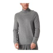 Merino Roll Neck Sweater Grijs Selected Homme , Gray , Heren