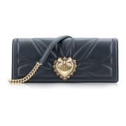 Schouder tas met juweelhart en kliksluiting Dolce & Gabbana , Black , ...