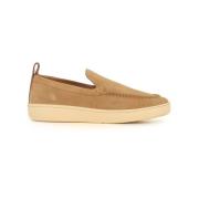 Beige Suède Slipper met Ronde Neus Lanvin , Beige , Heren