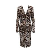 Dierenprint Lange Mouw Jurk Aniye By , Multicolor , Dames