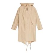 Katoenen parka met capuchon Jil Sander , Beige , Dames