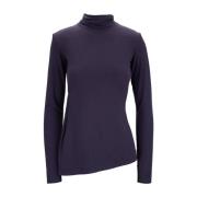 Gouden Schouder Gepolsterde Hoge Hals Top Elisabetta Franchi , Purple ...