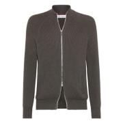 Caffe Cardigan in Klassieke Stijl Brunello Cucinelli , Brown , Heren