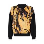 Marmerprint Sweatshirt Roberto Cavalli , Multicolor , Dames