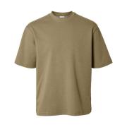 Losse Oscar Korte Mouw Tee Selected Homme , Green , Heren