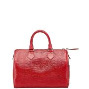 Pre-owned Leather handbags Louis Vuitton Vintage , Red , Dames