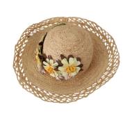 Elegante Beige Bloemenemmerhoed Dolce & Gabbana , Beige , Dames