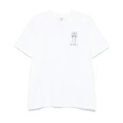 Wit Logo Print Crew Neck T-shirt Casablanca , White , Heren