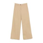 Beige Wijde Broek met Zakken Nine In The Morning , Beige , Dames