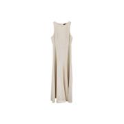 Jurk met Rits Sluiting Elisabetta Franchi , Beige , Dames