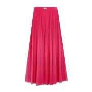 Gouden Detail Rits Rok Elisabetta Franchi , Pink , Dames