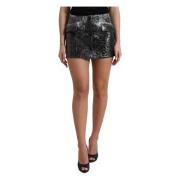 Zwarte High Waist Mini Rok Dolce & Gabbana , Multicolor , Dames