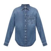 Denim overhemd Versace , Blue , Heren