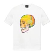 Bedrukt T-shirt PS By Paul Smith , White , Heren