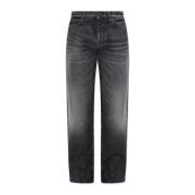 Straight-leg jeans Versace , Gray , Heren