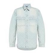 Denim shirt met monogram Misbhv , Blue , Heren