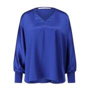 Zijde en Kasjmier Oversized Blouse Herzen's Angelegenheit , Blue , Dam...