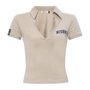 T-shirt met logo Misbhv , Beige , Dames