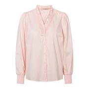 Vrouwelijke Zalmroze Shirt met Smock Details RUE de Femme , Pink , Dam...