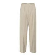 Geplooide Broek Steen Melange InWear , Beige , Dames