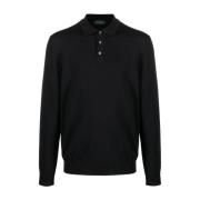 Klassieke Polo Shirt in Navy Zanone , Blue , Heren