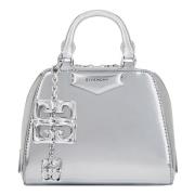 Licht Zilveren Antigona Cube Tas Givenchy , Gray , Dames