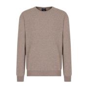 Ronde hals Pullover Sweater Giorgio Armani , Brown , Heren