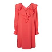 Elegante V-hals A-lijn Jurk Mars Rood RUE de Femme , Red , Dames