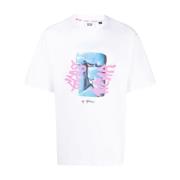 Witte Graffiti Loose Tee Gcds , White , Heren