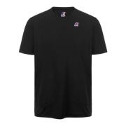 Zwarte T-shirts en Polos K-Way , Black , Heren