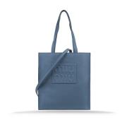 Madras Leren Dames Schoudertas Miu Miu , Blue , Dames