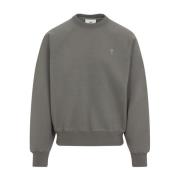 Grijze Sweatshirt Verhoog Moderne Mannenstijl Ami Paris , Gray , Heren