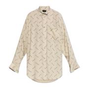 Shirt met logo Balenciaga , Beige , Dames