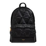 Rugzak met bedrukt logo Balmain , Black , Heren