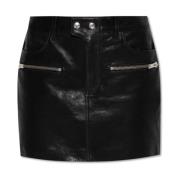 Leren rok 'Steel' Anine Bing , Black , Dames