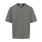 Grijze T-shirt Ultiem Comfort Stijl Ami Paris , Gray , Heren